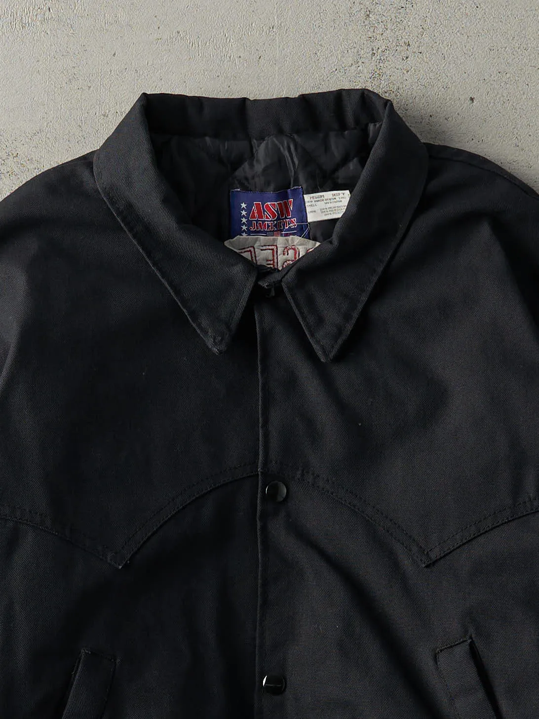 Vintage 70s Black Lone Pine Tennessee Walking Horses Workwear Jacket (M) sold by Rebalance Vintage product image thumbnail 4