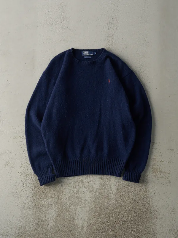 Vintage 90s Navy Blue Wool Polo Ralph Lauren Knit (M) sold by Rebalance Vintage
