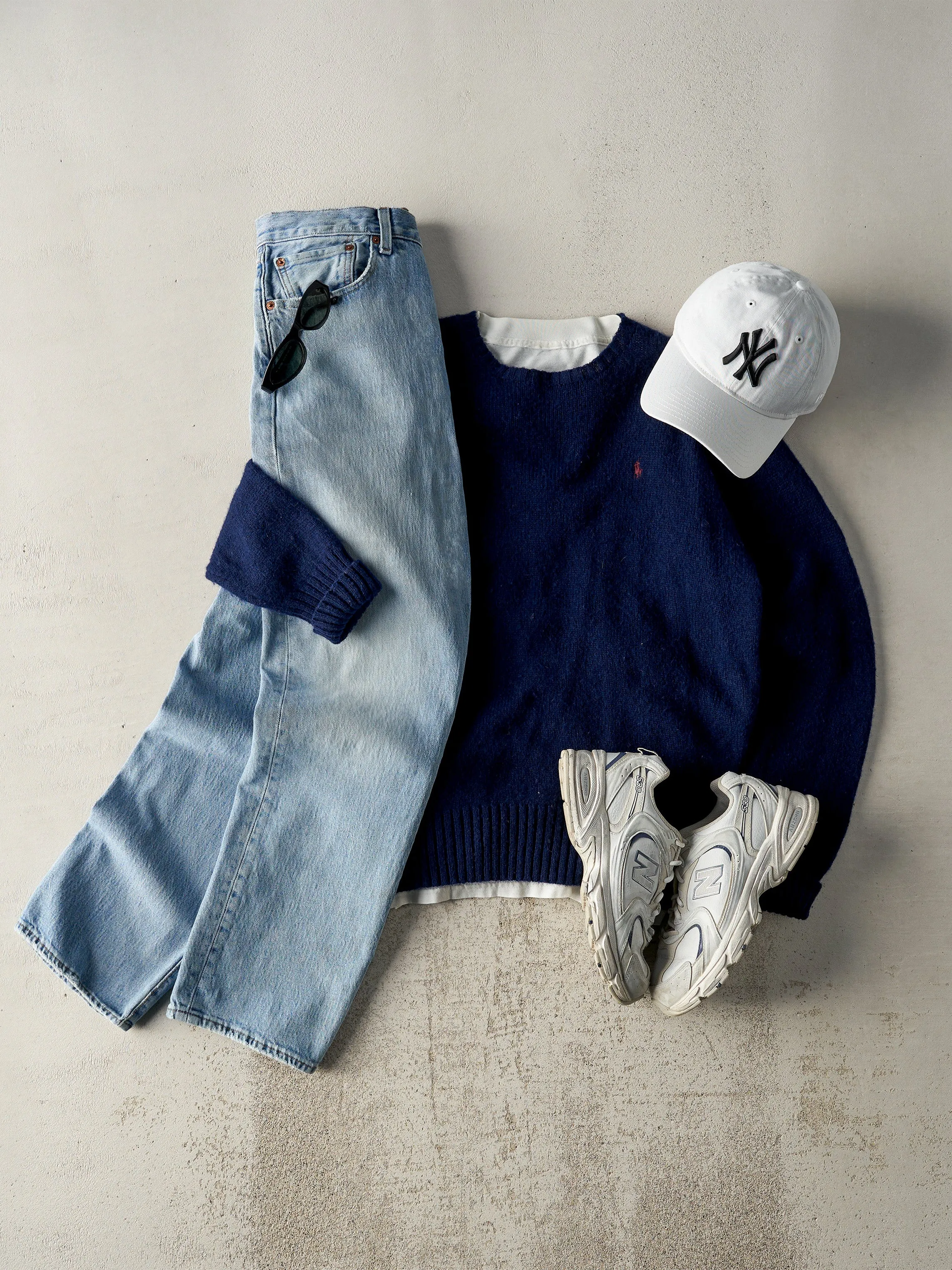 Vintage 90s Navy Blue Wool Polo Ralph Lauren Knit (M) sold by Rebalance Vintage product image thumbnail 2