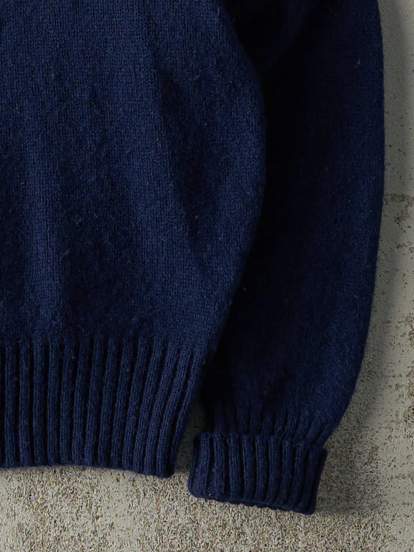 Vintage 90s Navy Blue Wool Polo Ralph Lauren Knit (M) sold by Rebalance Vintage product image thumbnail 4