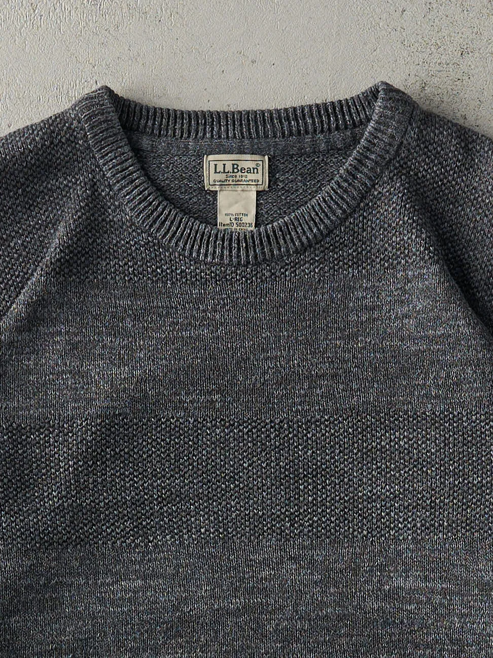 Vintage 90s Charcoal Grey LL Bean Patterned Knit (M) sold by Rebalance Vintage product image thumbnail 2