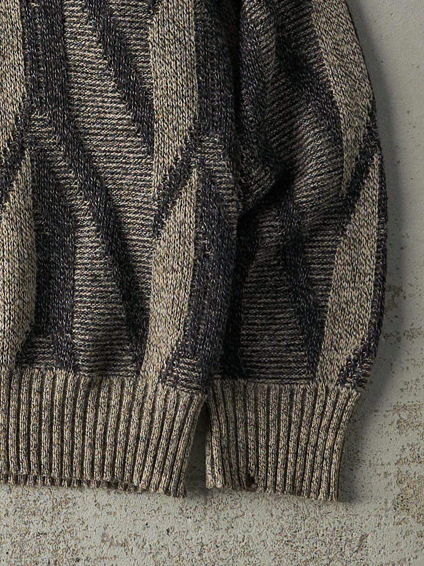 Vintage 90s Beige & Black Patterned Knit (M) sold by Rebalance Vintage product image thumbnail 3