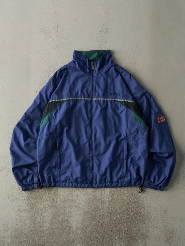 Vintage 90s Blue & Green Asics Windbreaker Jacket (M/L) sold by Rebalance Vintage