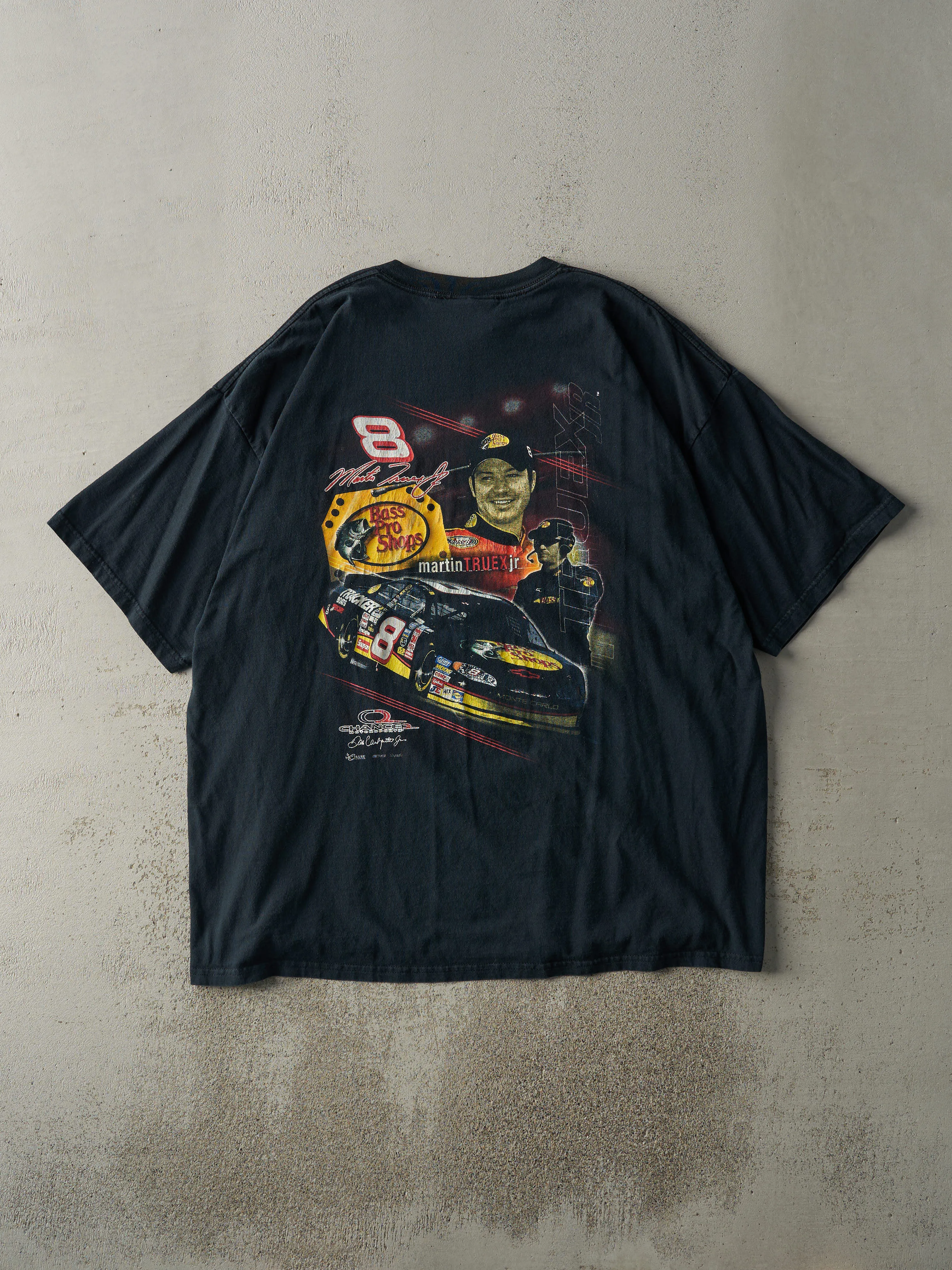 Vintage Y2K Black Bass Pro Shops Martin Truex Jr Nascar Racing Tee (XXL) sold by Rebalance Vintage product image thumbnail 2