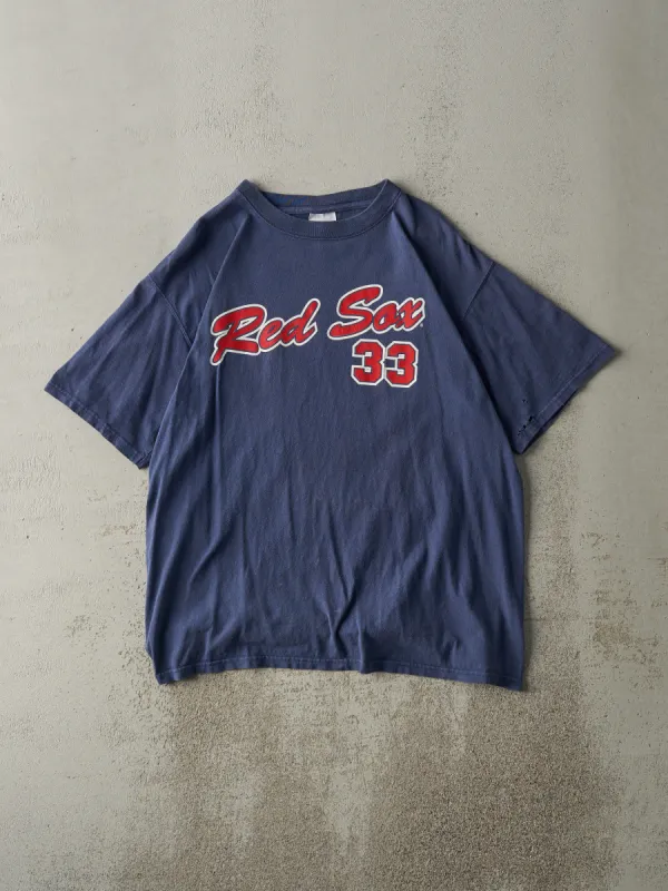 Vintage 05' Blue Boston Red Sox #33 Jason Varitek Tee (M) sold by Rebalance Vintage