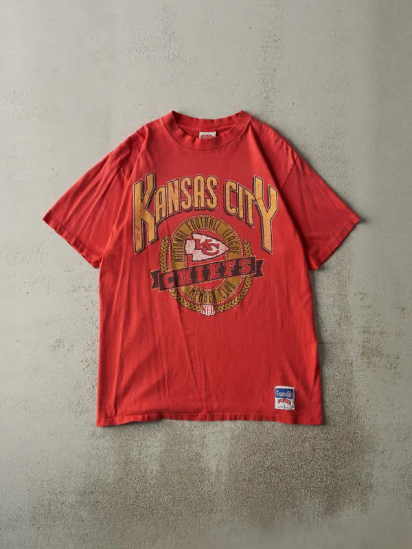 Vintage 90s Red Kansas City Chiefs Single Stitch Tee (M/L) sold by Rebalance Vintage