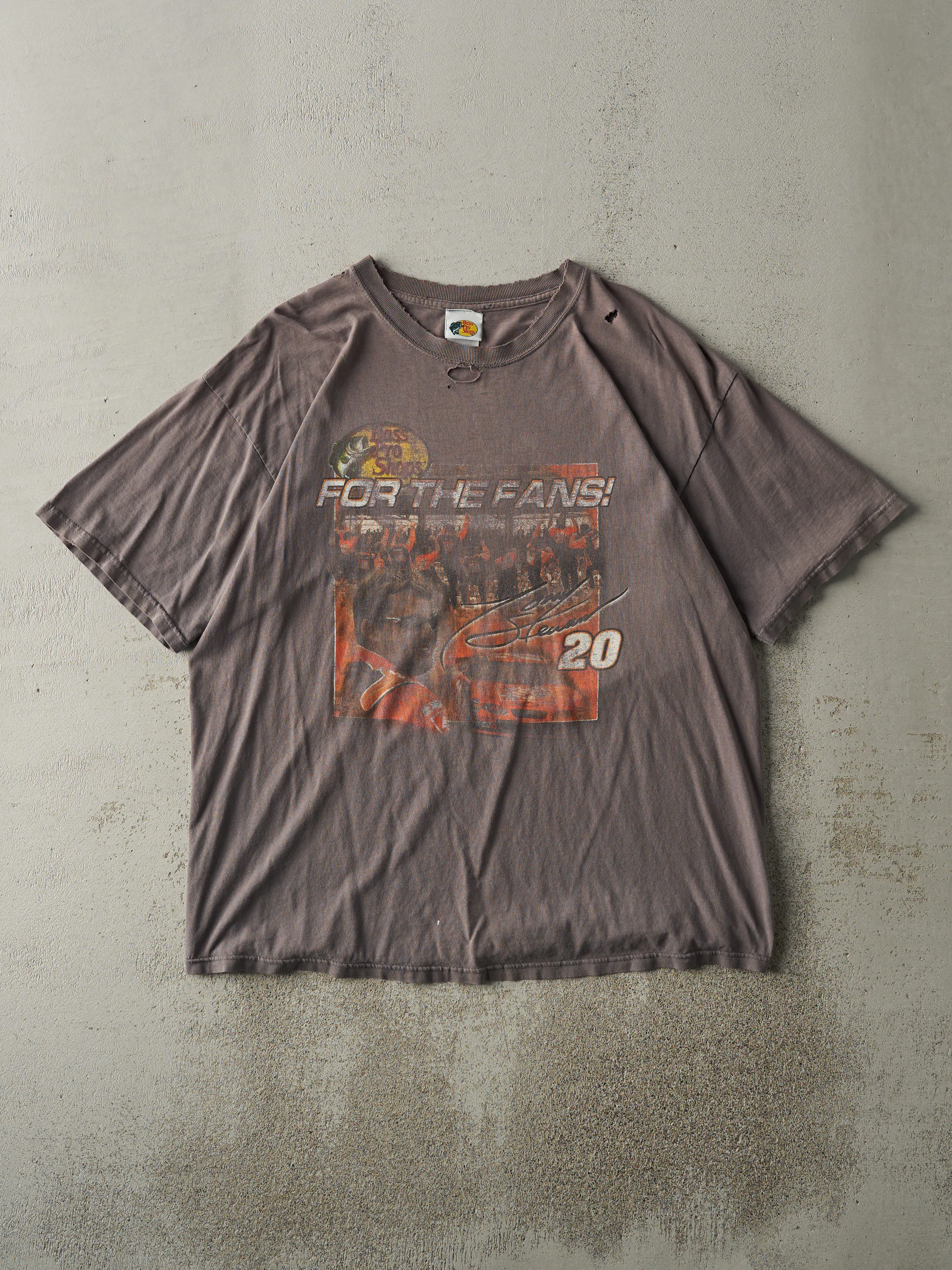 Vintage Y2K Grey Bass Pro Shops Tony Stewart Nascar Racing Tee (XL) sold by Rebalance Vintage