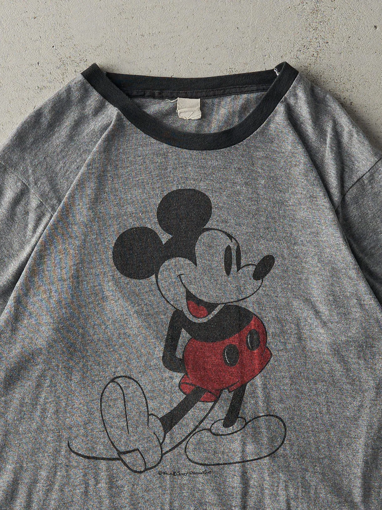 Vintage 80s Grey Mickey Mouse Ringer Tee (M) sold by Rebalance Vintage product image thumbnail 2