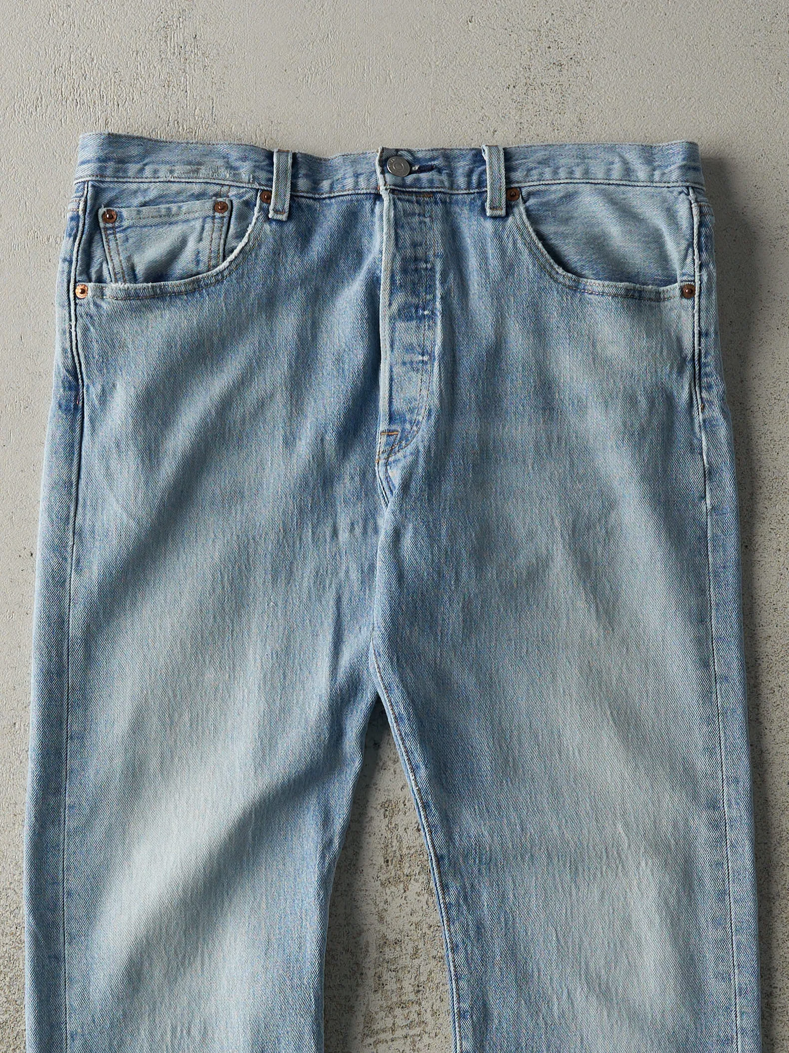 Vintage Y2K Light Wash Levi's 501 Jeans (35.5x29.5) sold by Rebalance Vintage product image thumbnail 4