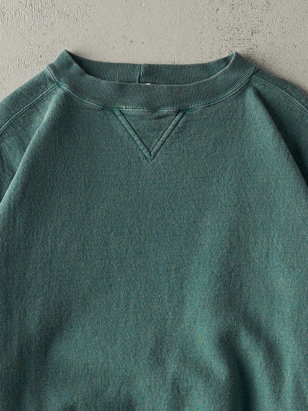 Vintage 90s Washed Green Blank Crewneck (L/XL) sold by Rebalance Vintage product image thumbnail 2