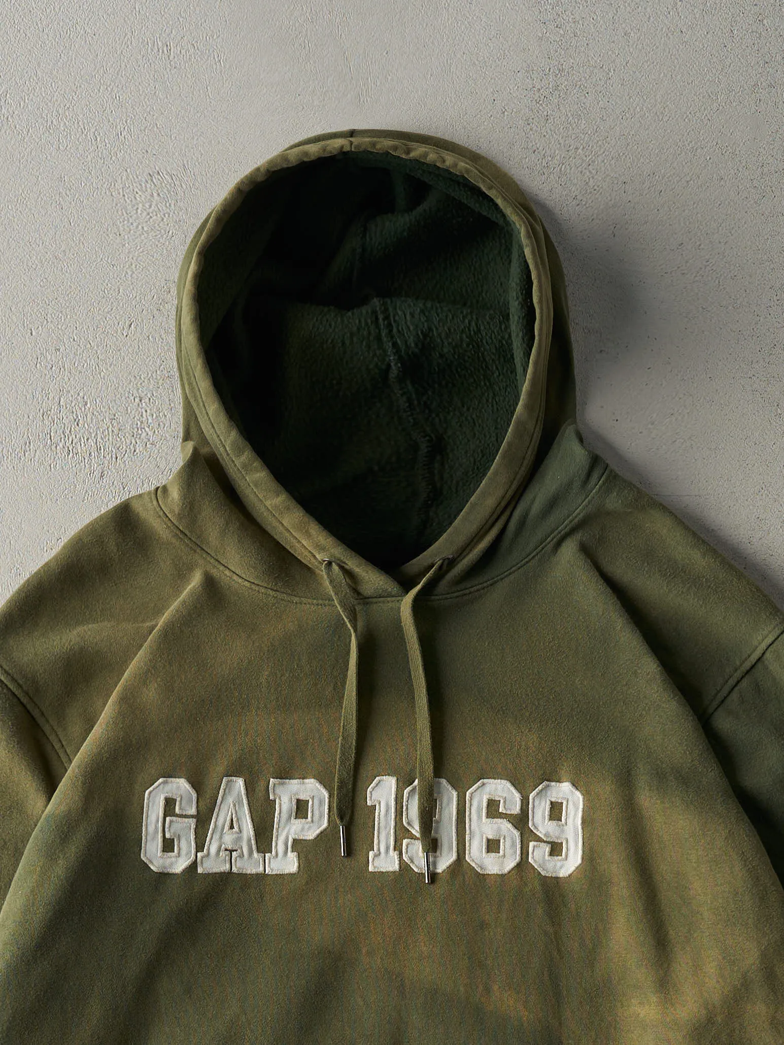 Vintage Y2K Sun Faded Green Gap Hoodie (XXL) sold by Rebalance Vintage product image thumbnail 2