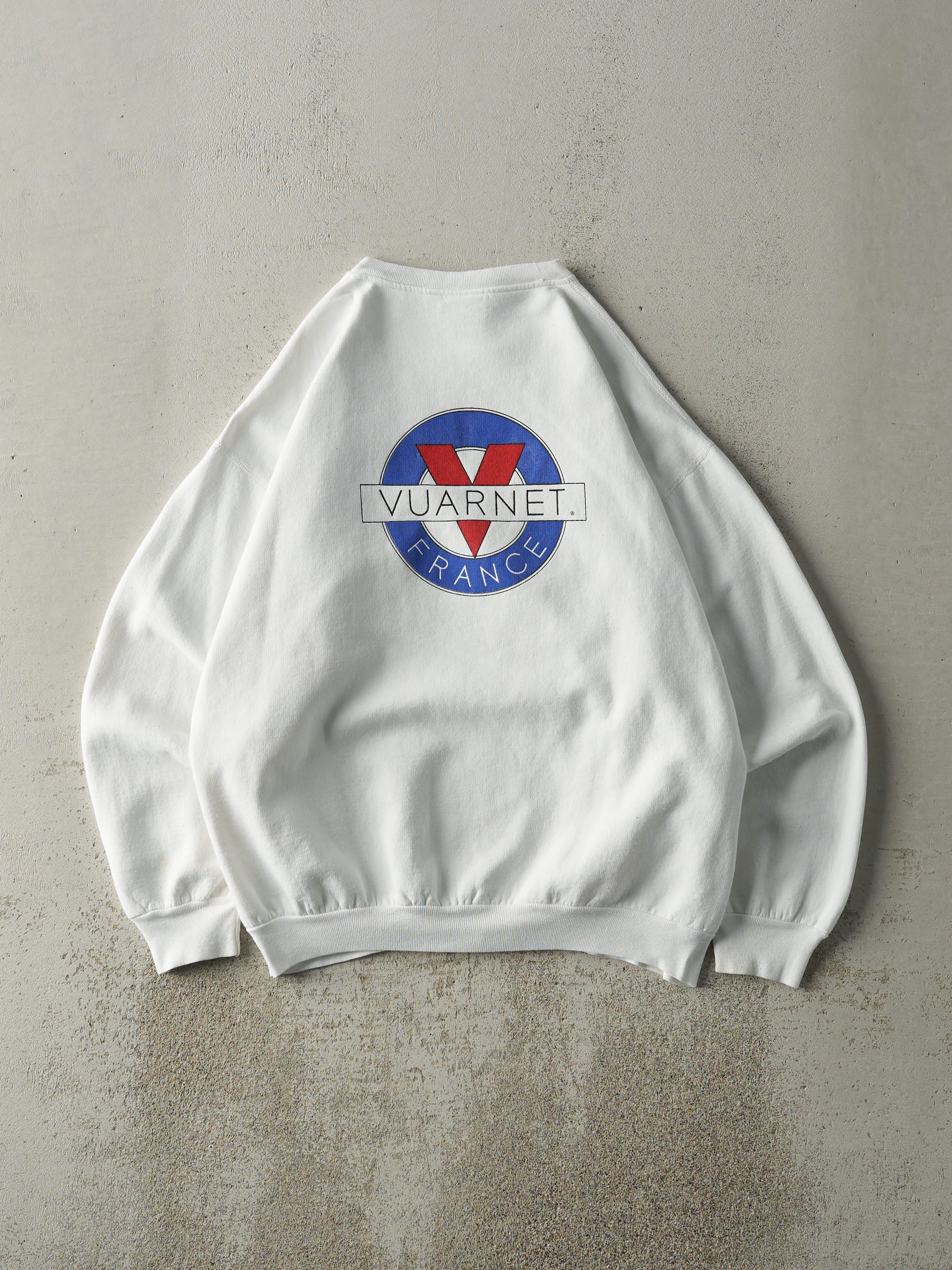 Vintage 90s White Vuarnet Logo Crewneck (M) sold by Rebalance Vintage product image thumbnail 2