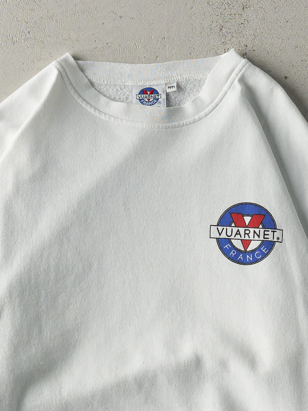 Vintage 90s White Vuarnet Logo Crewneck (M) sold by Rebalance Vintage product image thumbnail 3