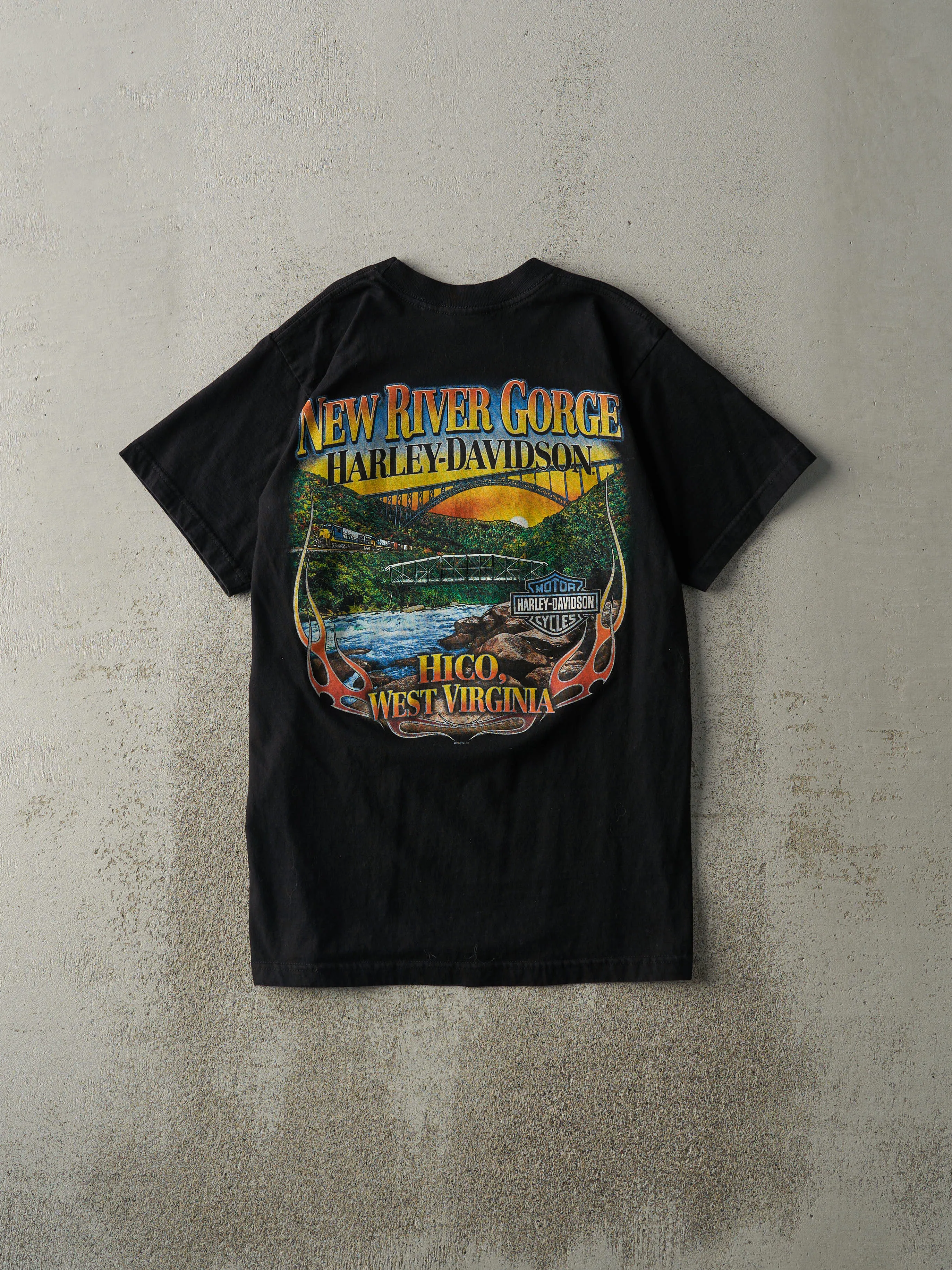 Vintage 07' Black Hico West Virginia Harley Davidson Tee (S/M) sold by Rebalance Vintage product image thumbnail 2
