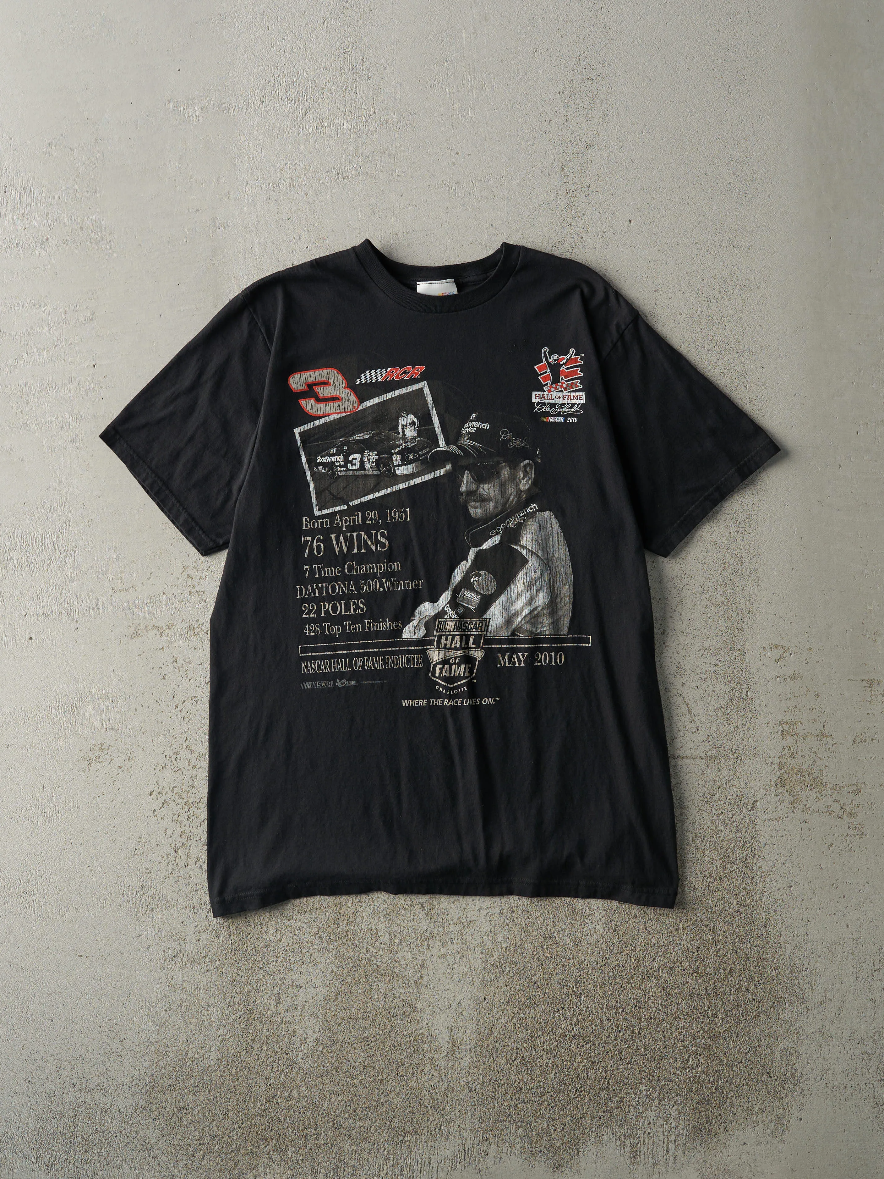 Vintage 10' Black Dale Earnhardt Nascar Hall of Fame Tee (M/L) sold by Rebalance Vintage