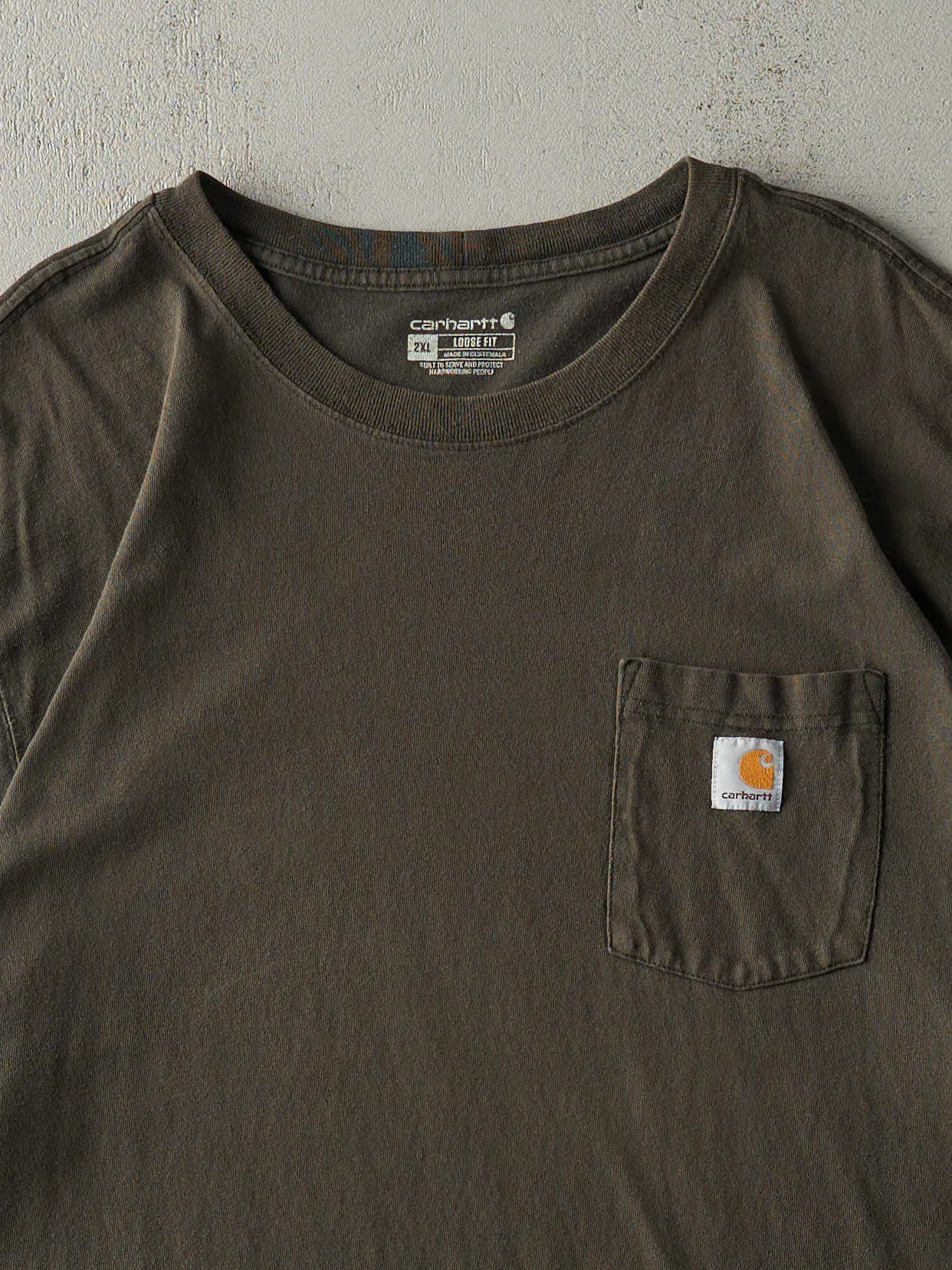 Vintage Y2K Green Carhartt Loose Fit Pocket Tee (XXXL) sold by Rebalance Vintage product image thumbnail 2