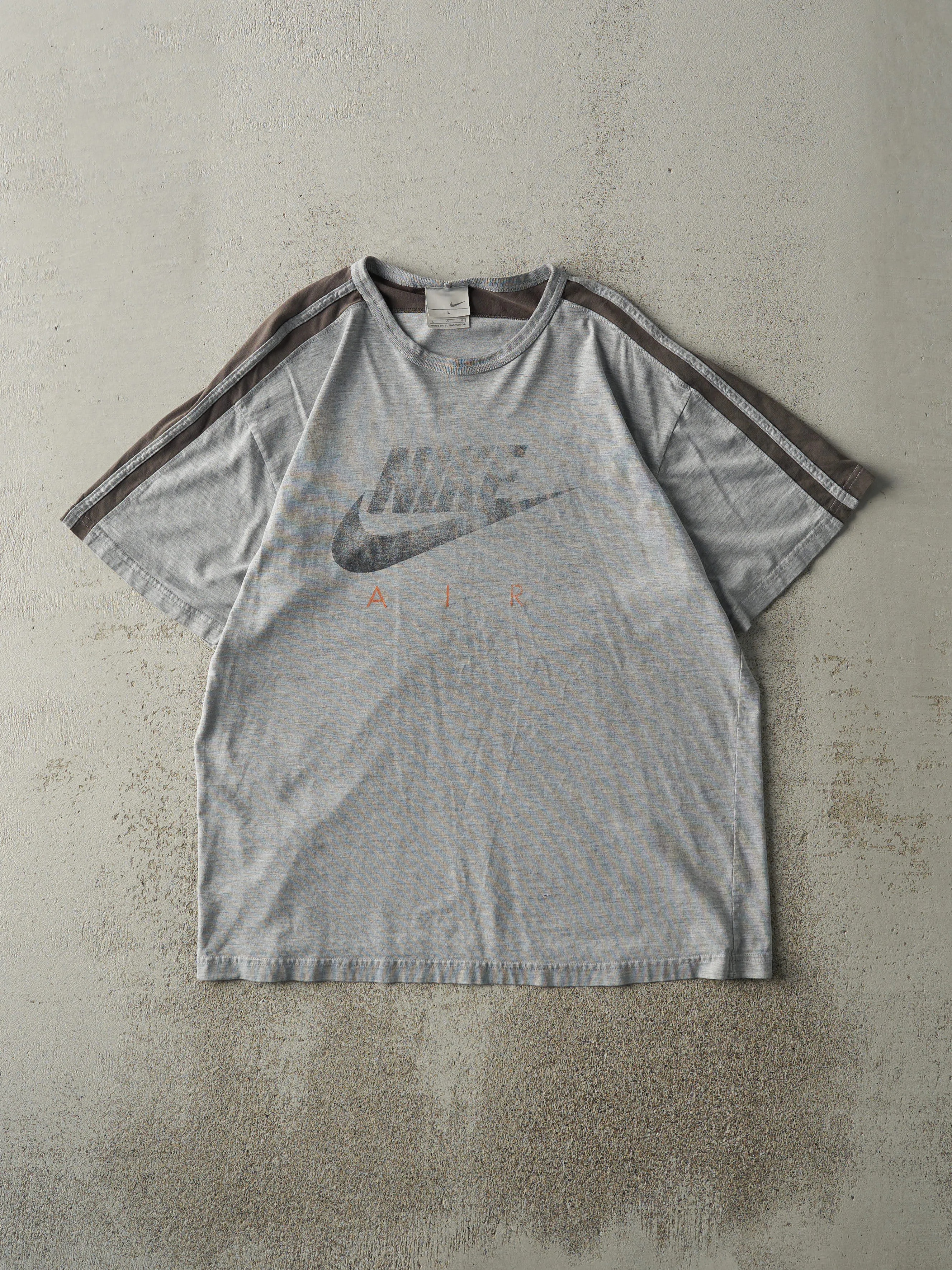Vintage Y2K Grey Nike Air Logo Tee (M) sold by Rebalance Vintage