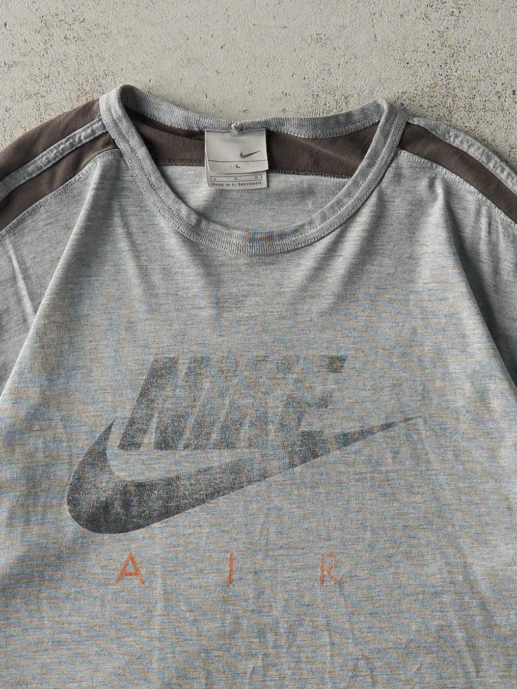 Vintage Y2K Grey Nike Air Logo Tee (M) sold by Rebalance Vintage product image thumbnail 3