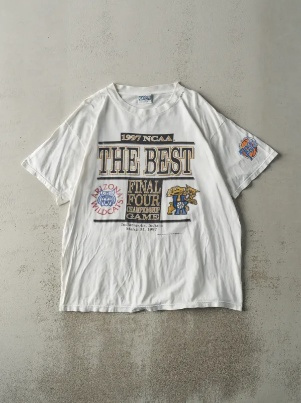 Vintage 97' White NCAA Final Four Arizona Vs Kentucky Basketball Tee (L) sold by Rebalance Vintage