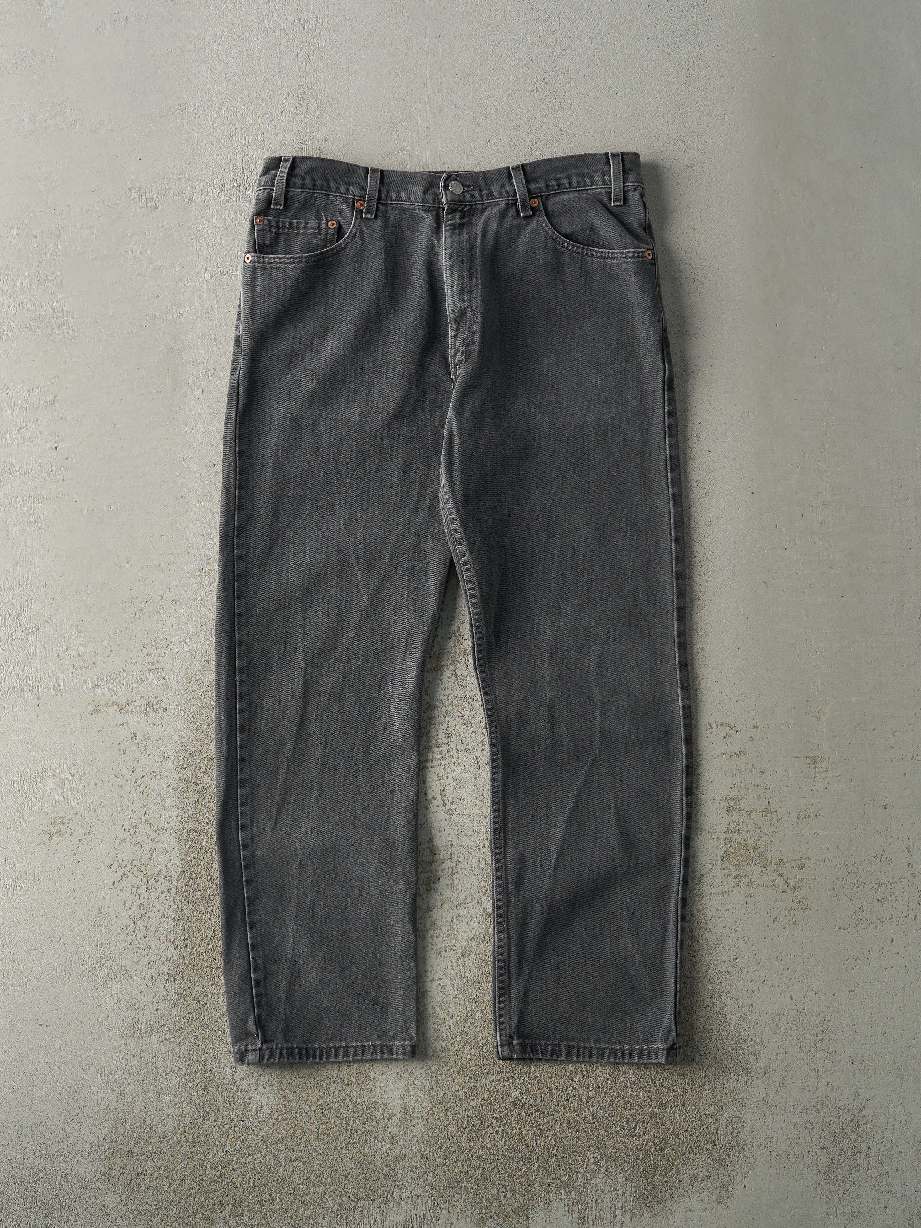 Vintage 90s Faded Black Levi's 505 Denim Pants (35x29) sold by Rebalance Vintage
