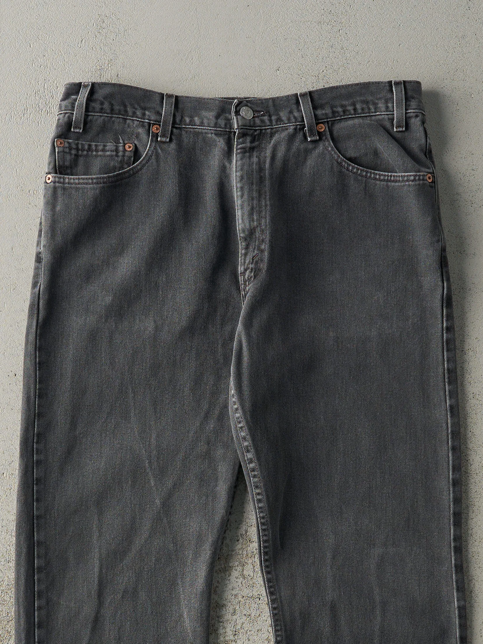Vintage 90s Faded Black Levi's 505 Denim Pants (35x29) sold by Rebalance Vintage product image thumbnail 4