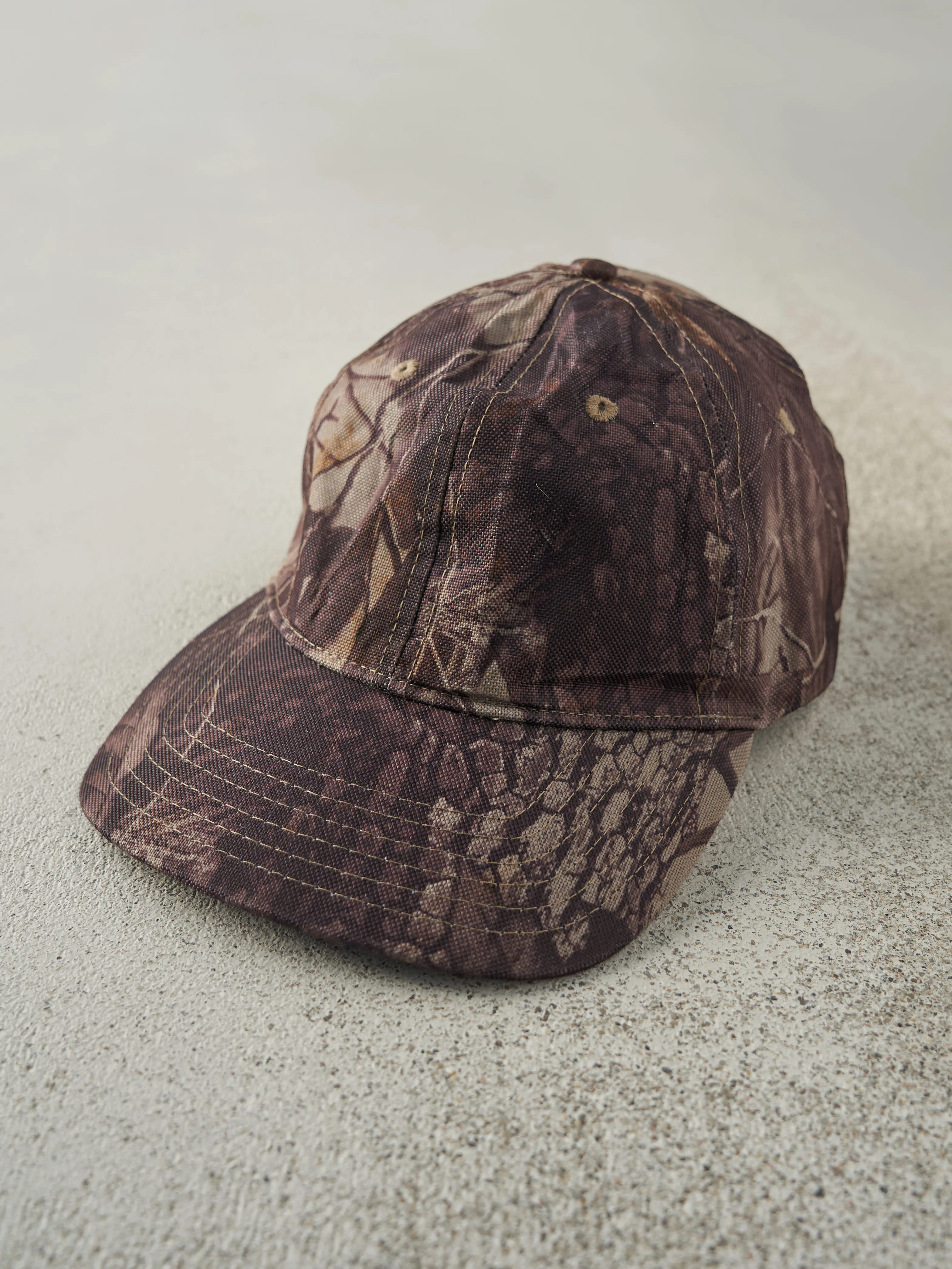 Vintage Y2K Camo Rain Lined Velcro Back Hat sold by Rebalance Vintage product image thumbnail 2
