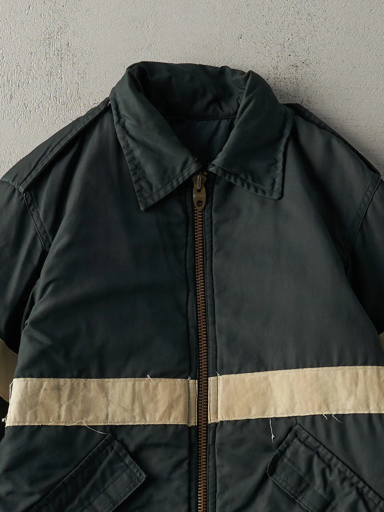 Vintage 70s Green Reflective Lined Workwear Jacket (XS/S) sold by Rebalance Vintage product image thumbnail 2