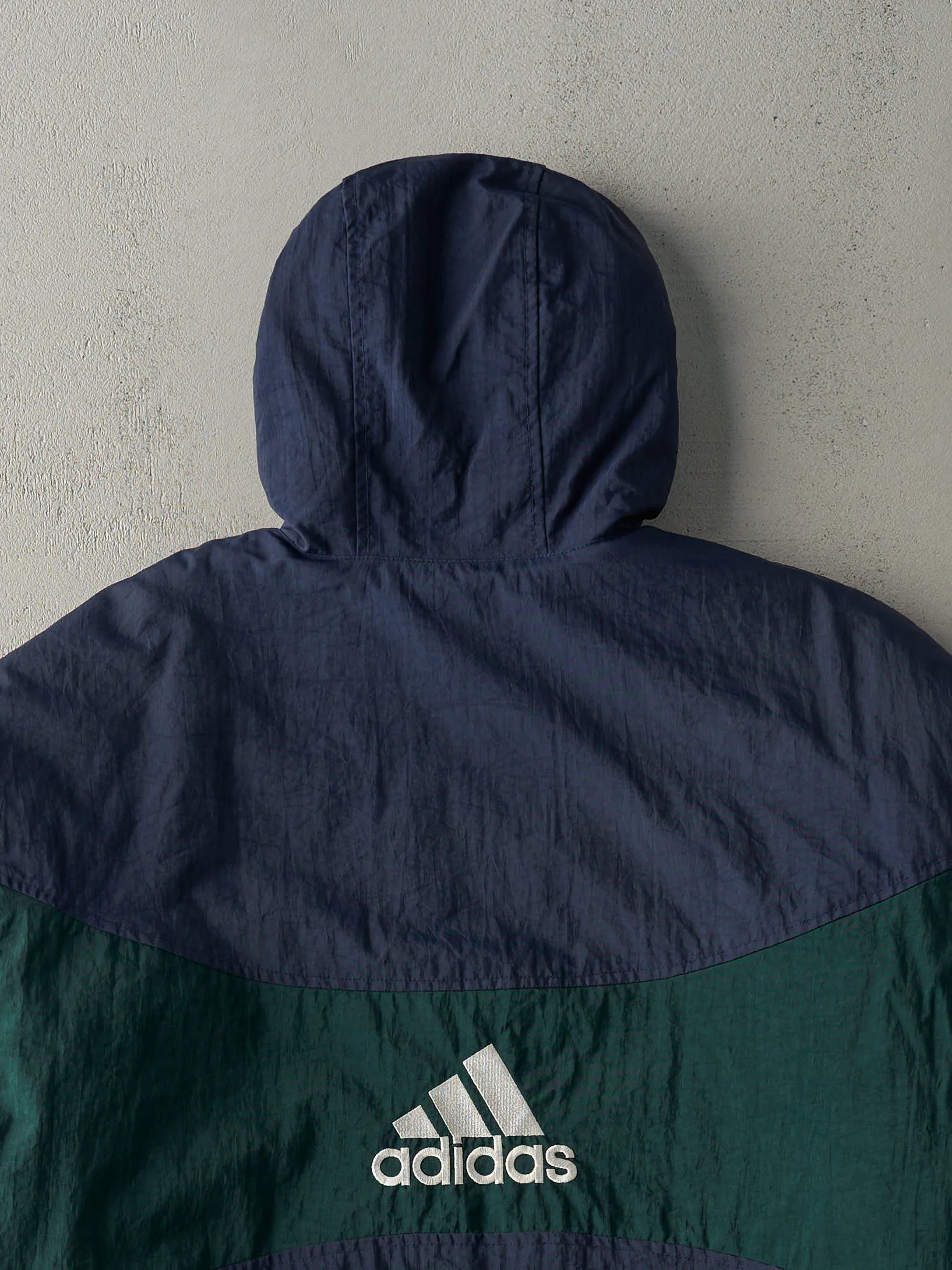 Vintage 90s Navy Blue & Green Adidas Jacket (L/XL) sold by Rebalance Vintage product image thumbnail 4