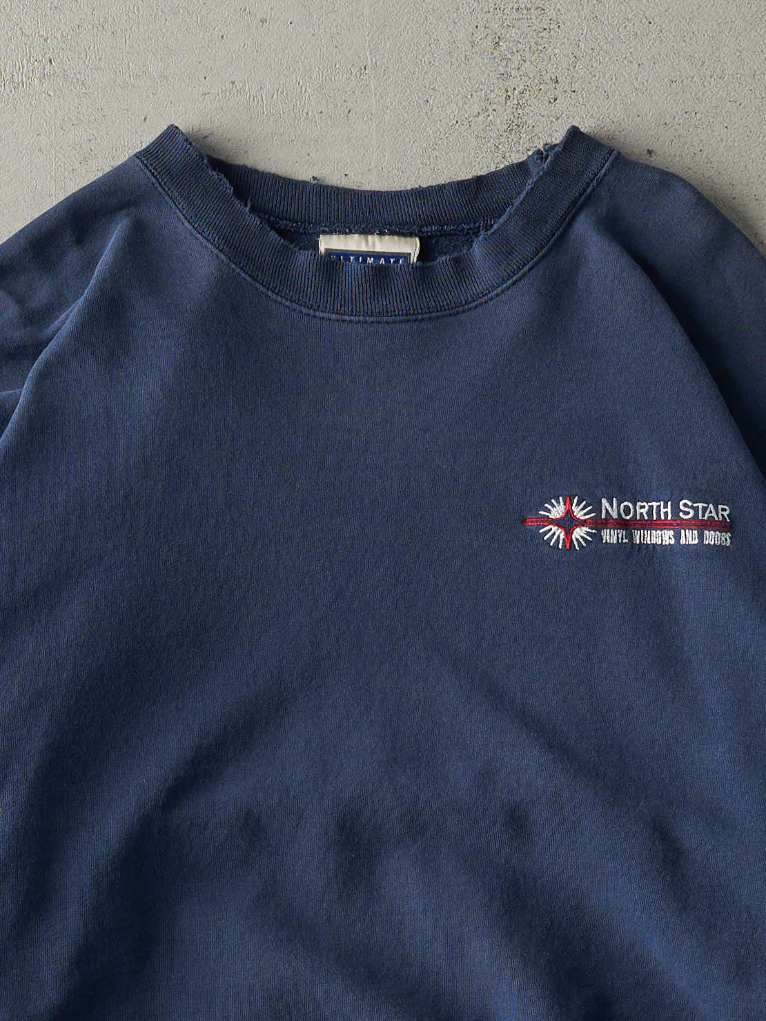 Vintage 90s Navy Blue Embroidered North Star Crewneck (XL) sold by Rebalance Vintage product image thumbnail 2