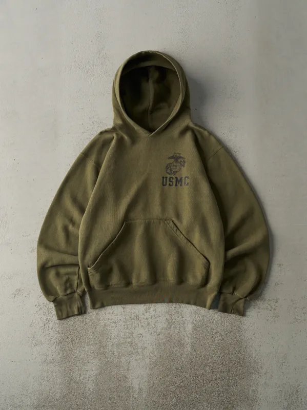 Vintage 90s Army Green USMC Hoodie (S) sold by Rebalance Vintage