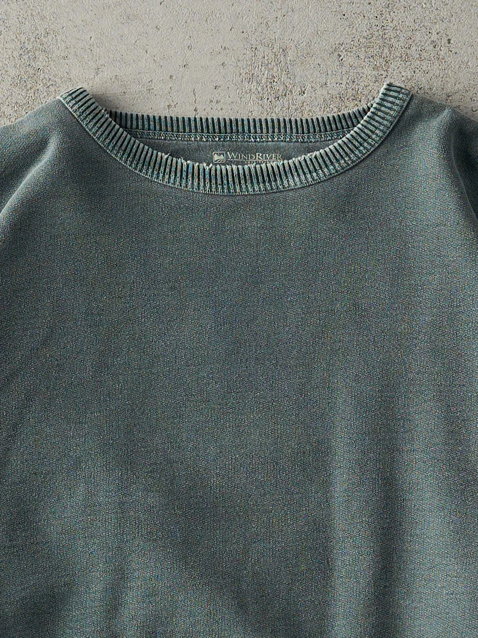 Vintage Y2K Washed Green Wind River Crewneck (L/XL) sold by Rebalance Vintage product image thumbnail 2