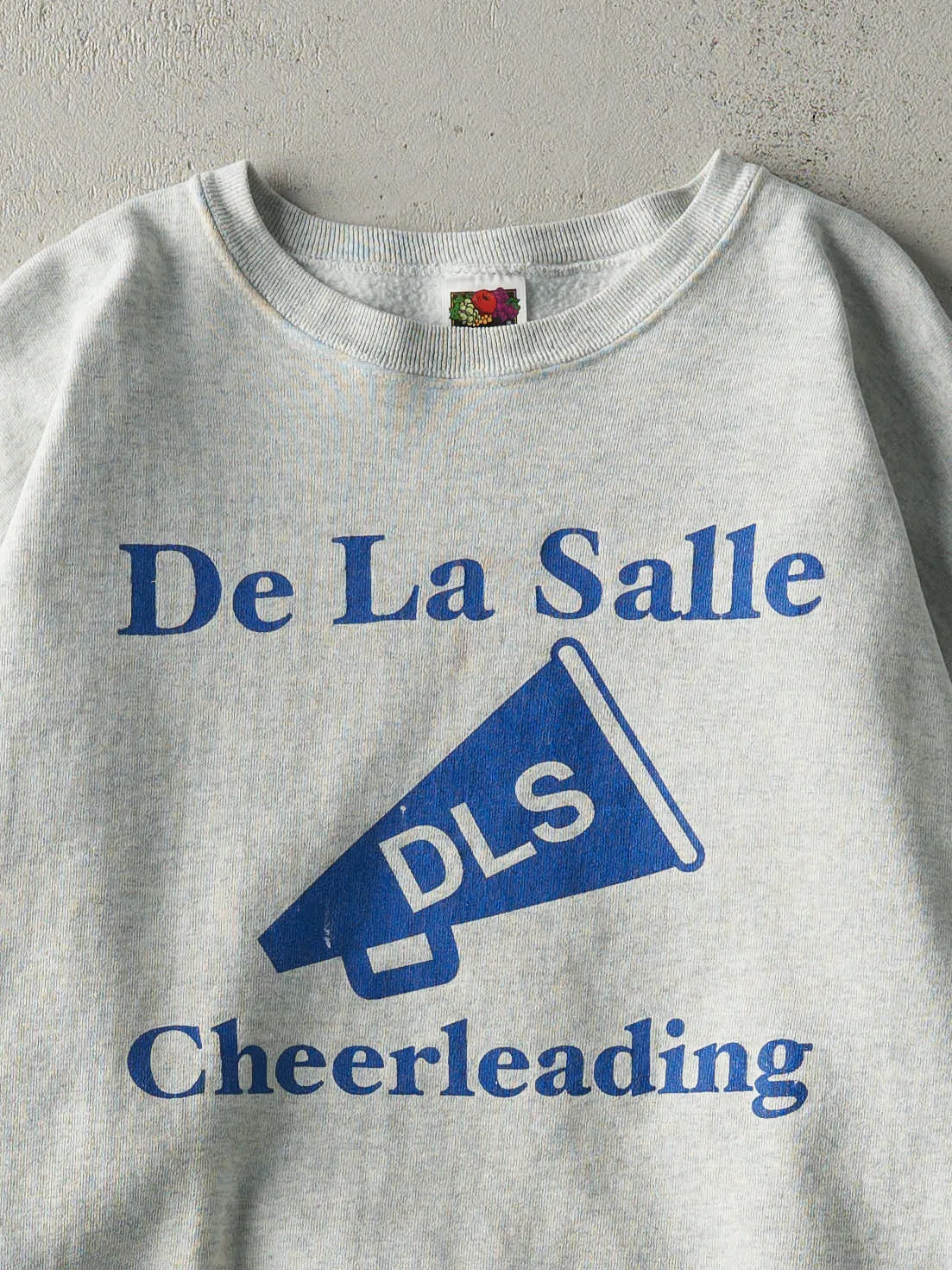 Vintage 90s Heather Grey De La Salle Cheerleading Crewneck (L) sold by Rebalance Vintage product image thumbnail 2