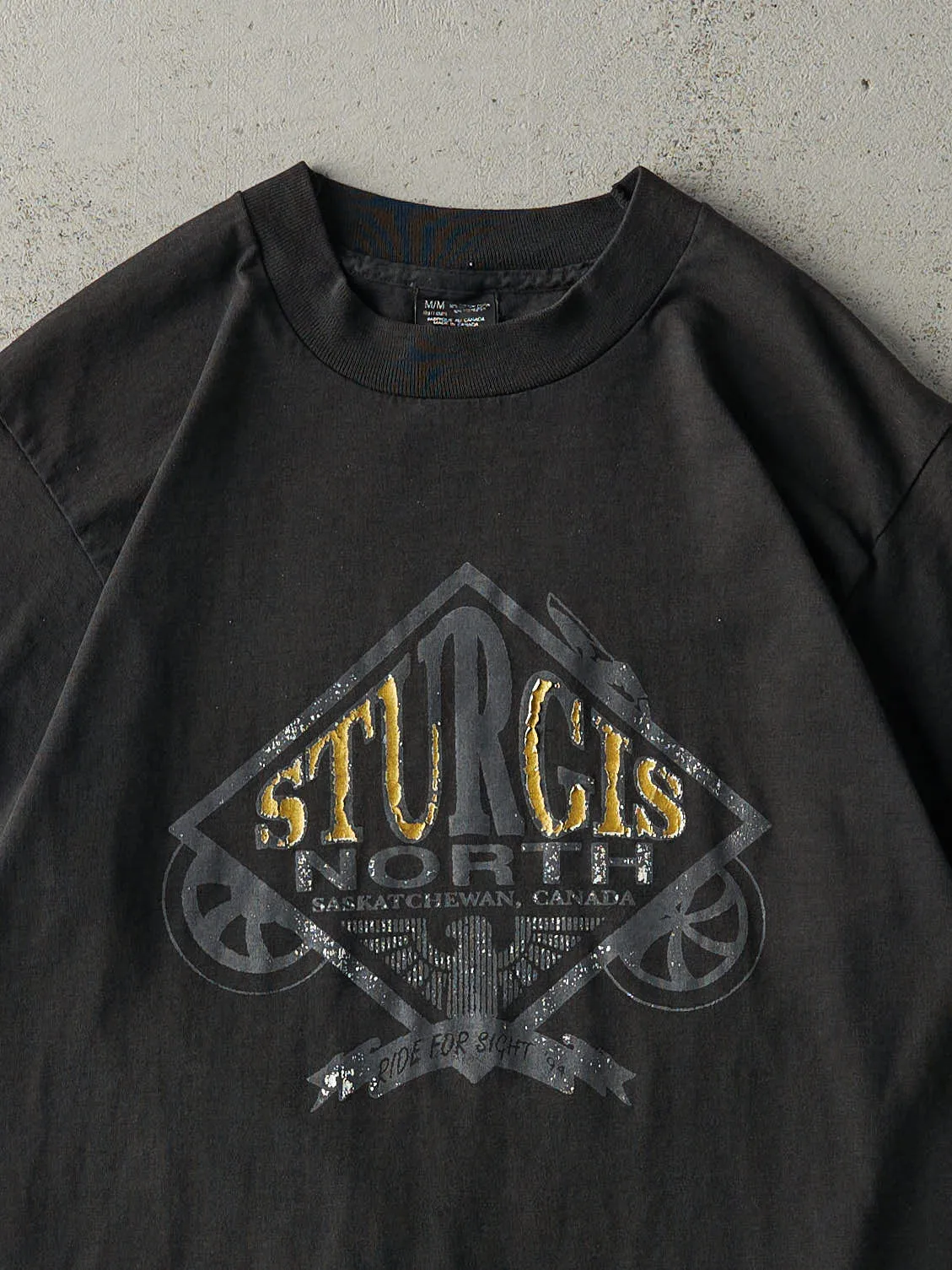 Vintage 94' Black Sturgis North Bike Rally Single Stitch Tee (S/M) sold by Rebalance Vintage product image thumbnail 3