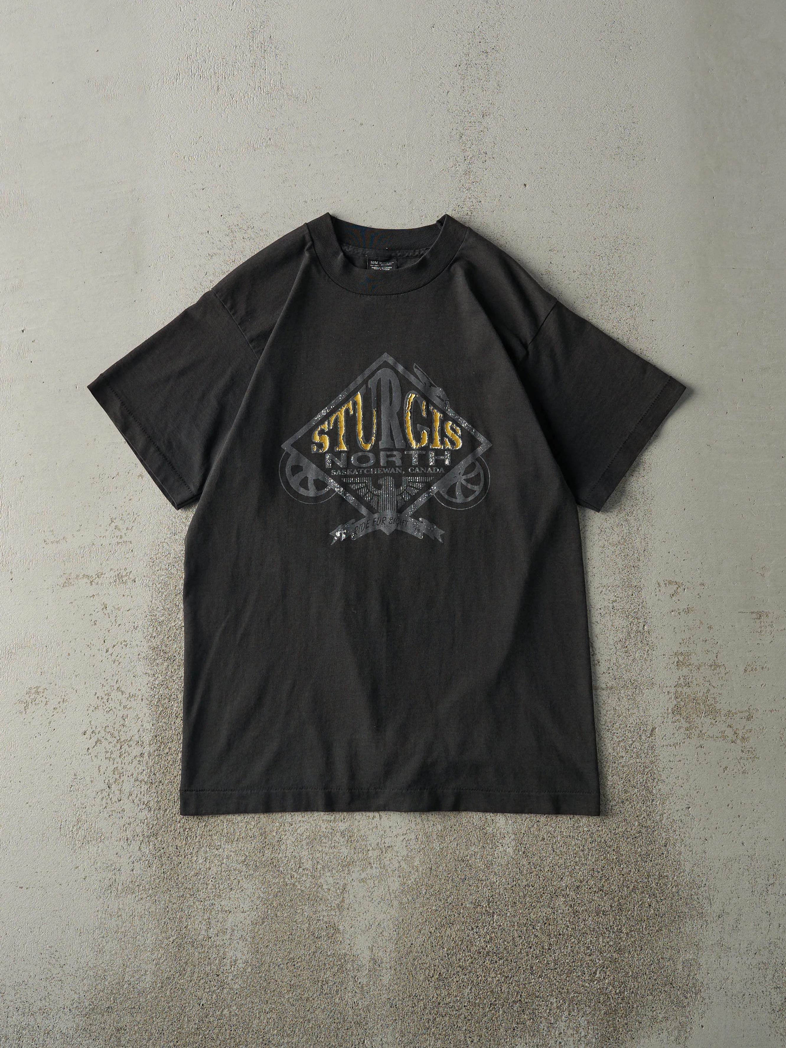 Vintage 94' Black Sturgis North Bike Rally Single Stitch Tee (S/M) sold by Rebalance Vintage