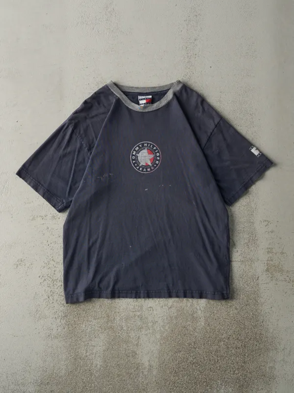 Vintage Y2K Navy Blue Tommy Jeans Tee (M) sold by Rebalance Vintage