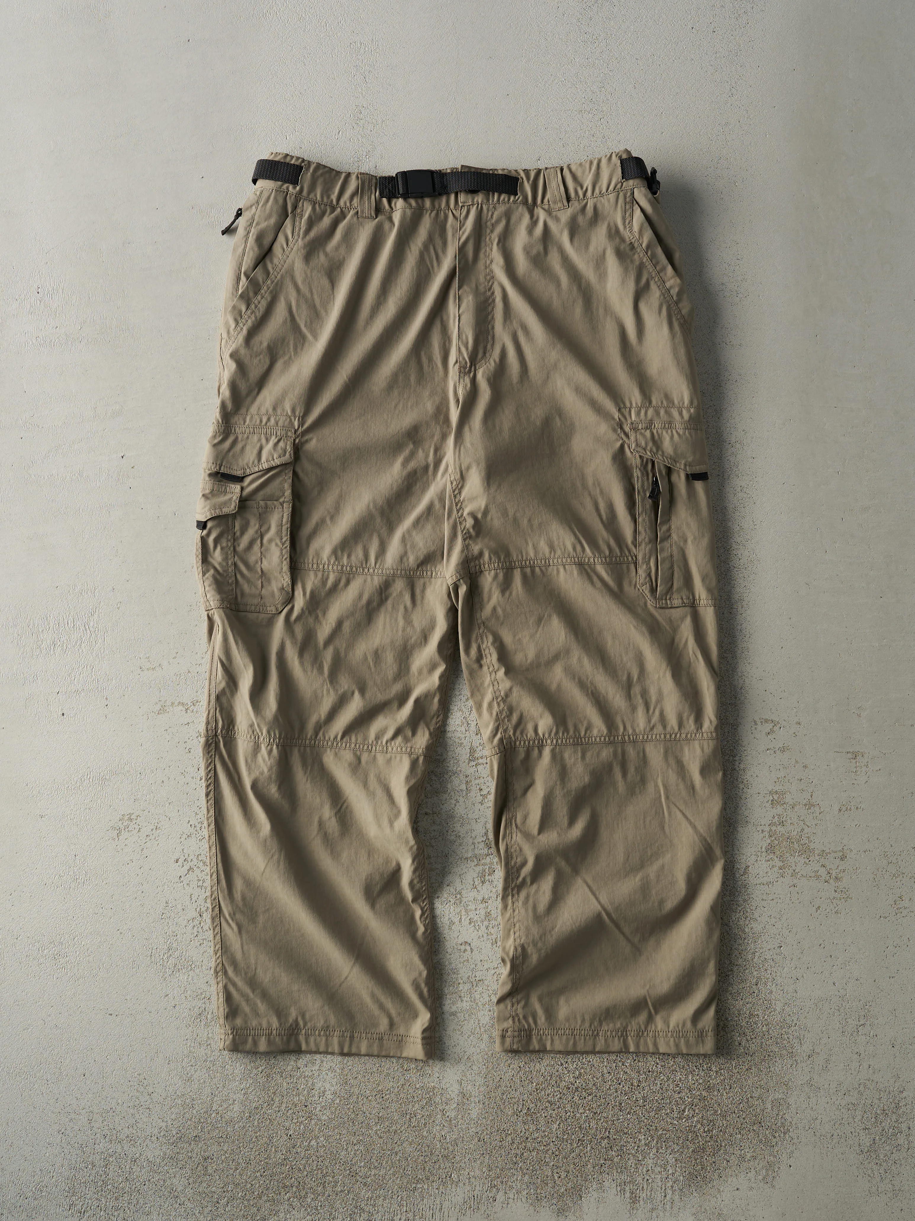 Vintage Y2K Beige BC Clothing Cargo Utility Pants (36x30) sold by Rebalance Vintage