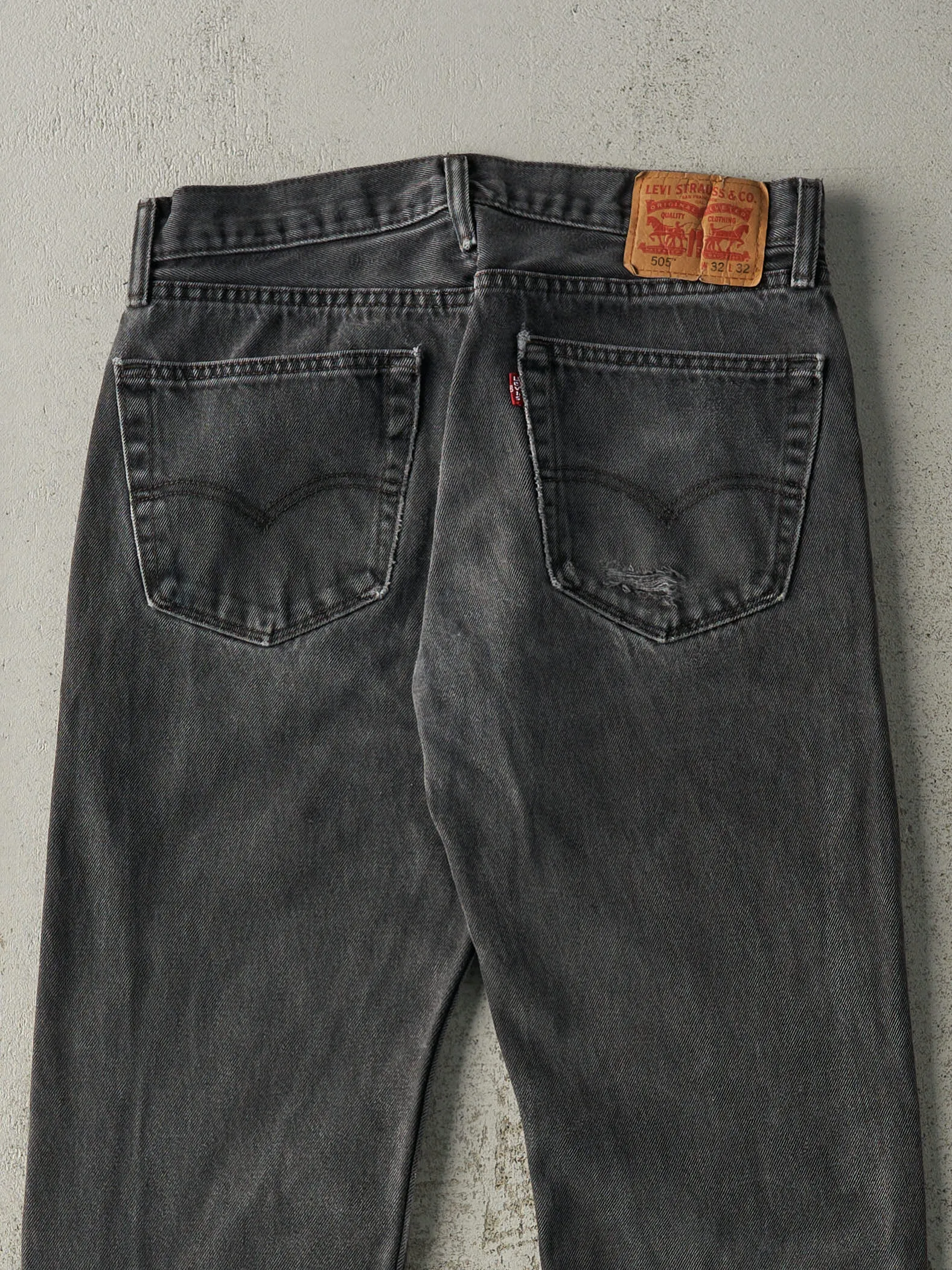 Vintage Y2K Faded Black Levi's 505 Denim Pants (31.5x30.5) sold by Rebalance Vintage product image thumbnail 5