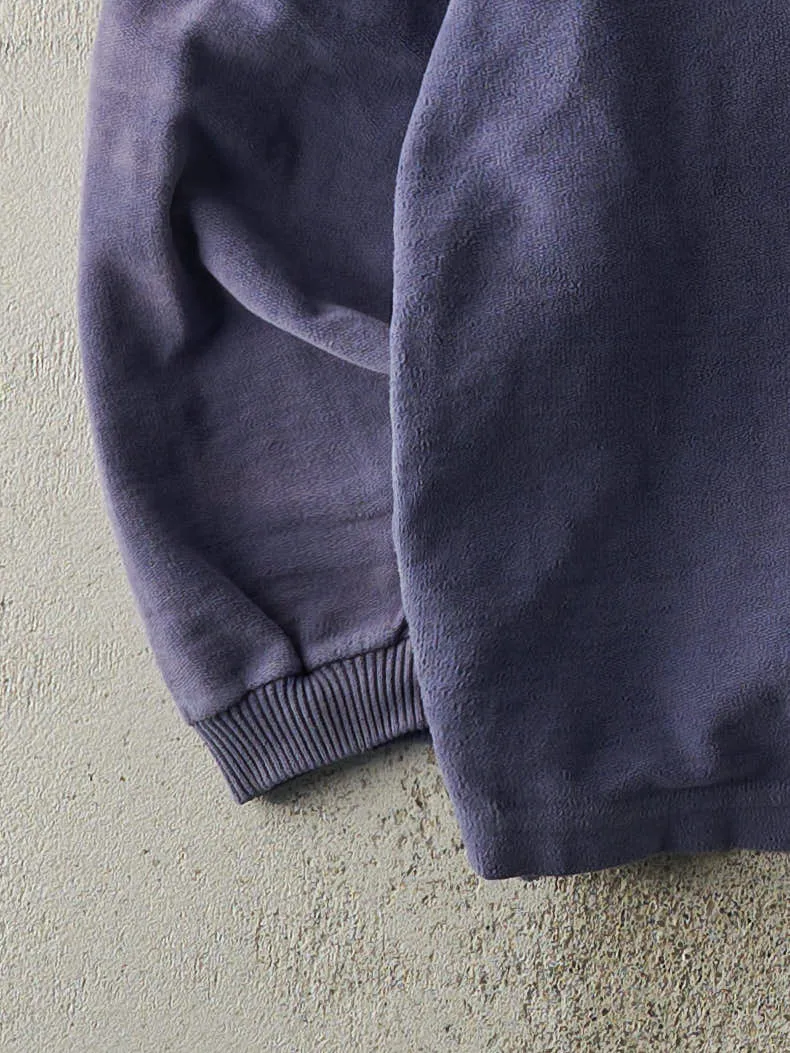 Vintage 90s Navy Blue Toronto Maple Leafs Quarter Zip Inside Out Sweater (XL/XXL) sold by Rebalance Vintage product image thumbnail 3