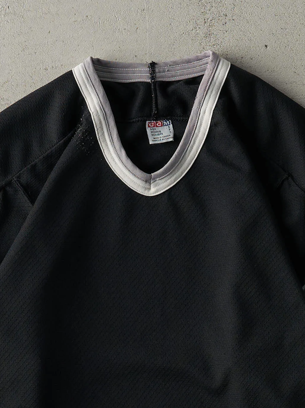 Vintage 90s Black, Grey & White Blank Hockey Jersey (S/M) sold by Rebalance Vintage product image thumbnail 3