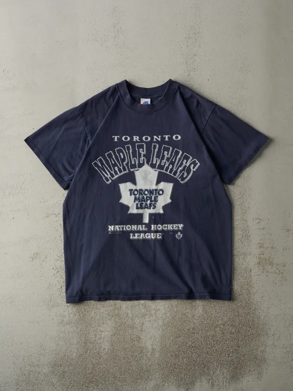 Vintage 90s Navy Blue Toronto Maple Leafs Tee (M) sold by Rebalance Vintage