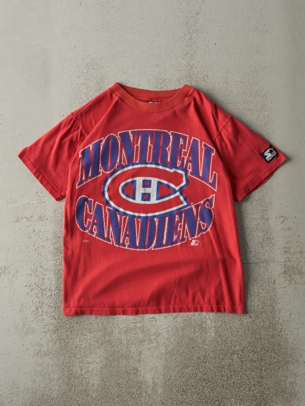 Vintage 90s Red Montreal Canadiens Single Stitch Tee (S/M) sold by Rebalance Vintage