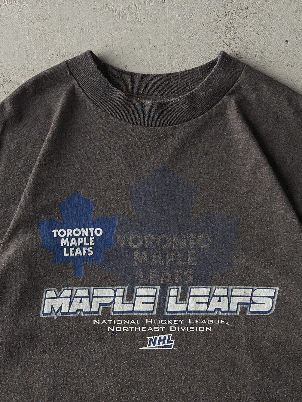 Vintage Y2K Charcoal Grey Toronto Maple Leafs Tee (M) sold by Rebalance Vintage product image thumbnail 2