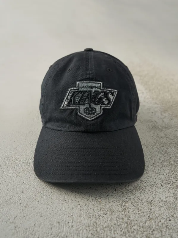 Vintage Y2K Black Los Angeles Kings Strap Back Hat sold by Rebalance Vintage