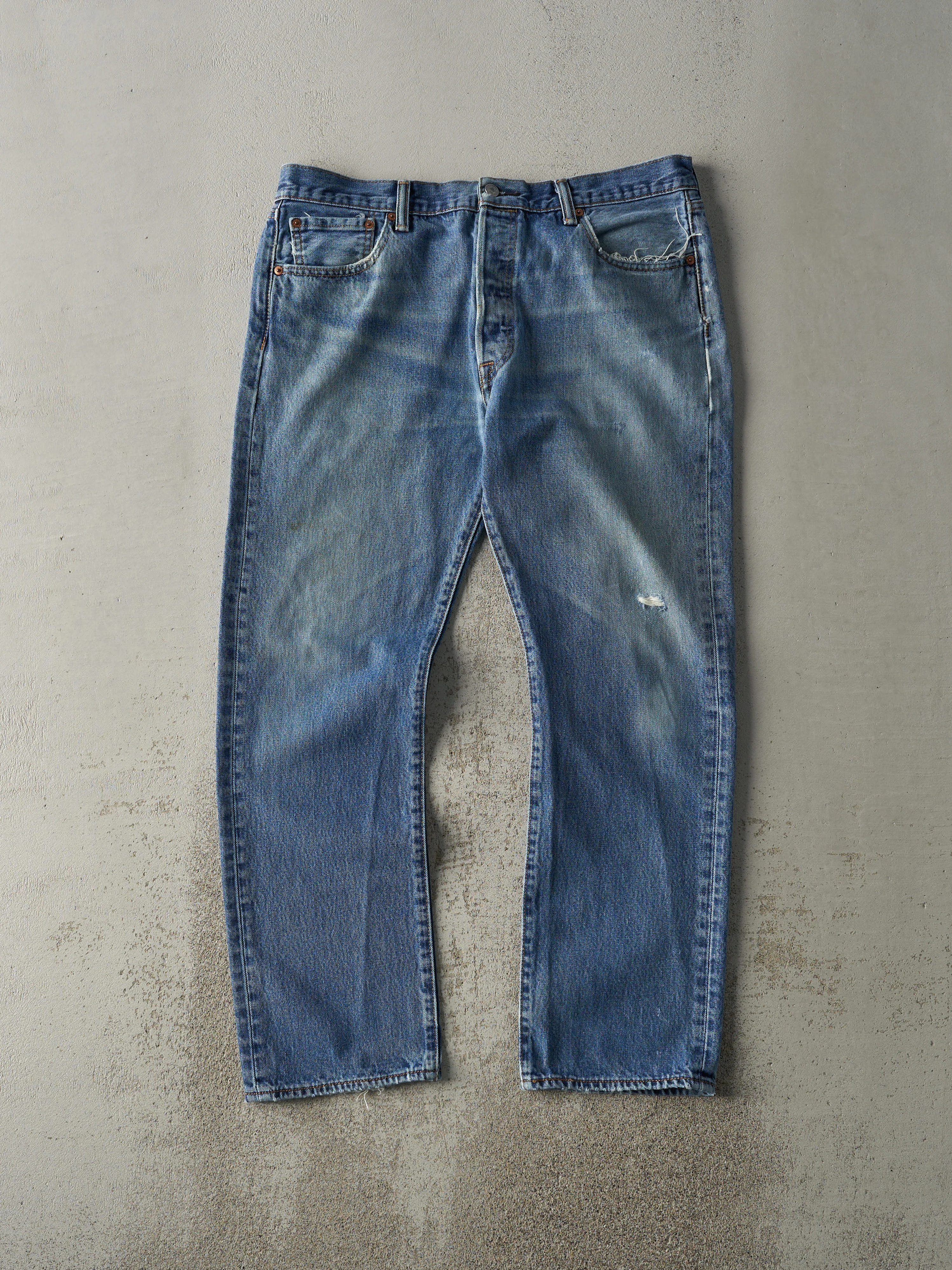 Vintage Y2K Mid Wash Levi's 501 Jeans (36.5x30) sold by Rebalance Vintage