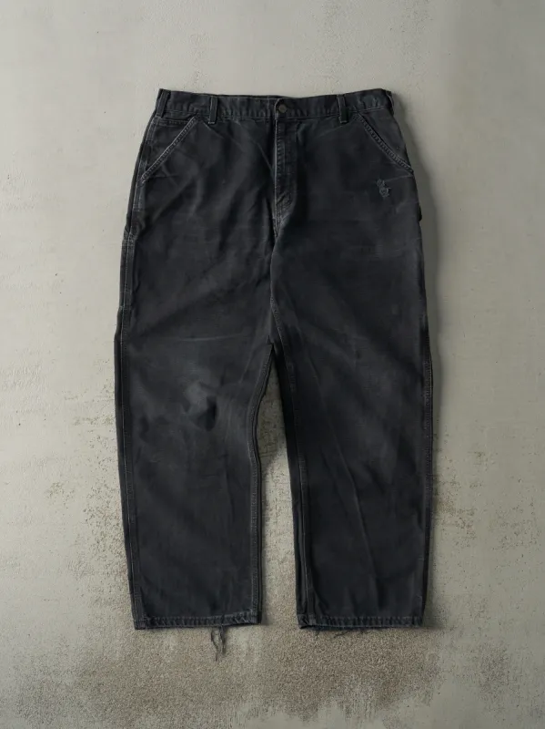 Vintage Y2K Black Dungaree Fit Carhartt Carpenter Pants (37x30.5) sold by Rebalance Vintage