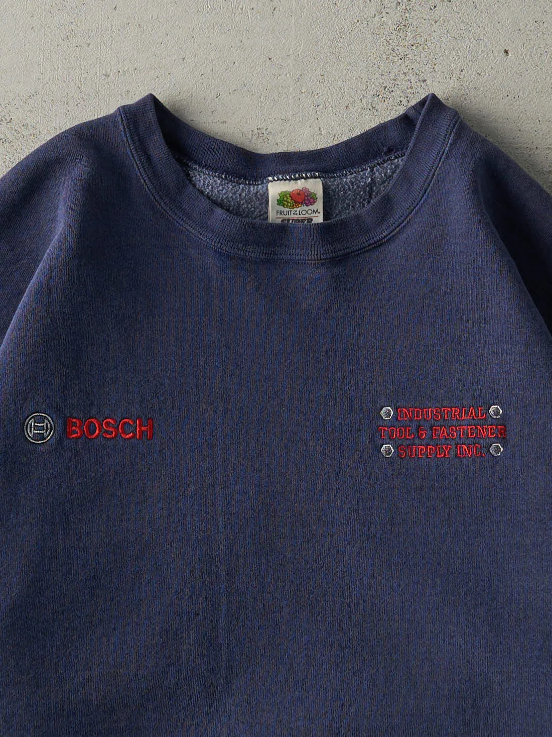 Vintage 90s Navy Blue Bosch Embroidered Crewneck (L) sold by Rebalance Vintage product image thumbnail 2