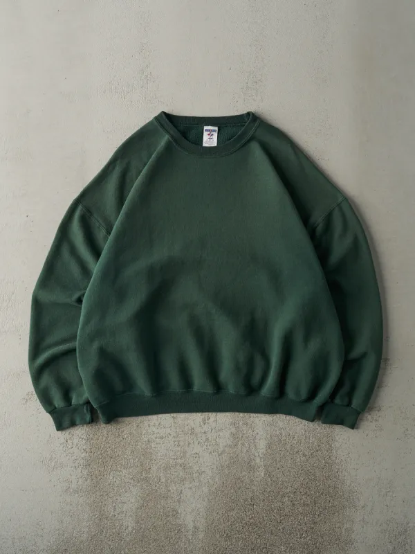 Vintage 90s Green Blank Crewneck (XXL) sold by Rebalance Vintage