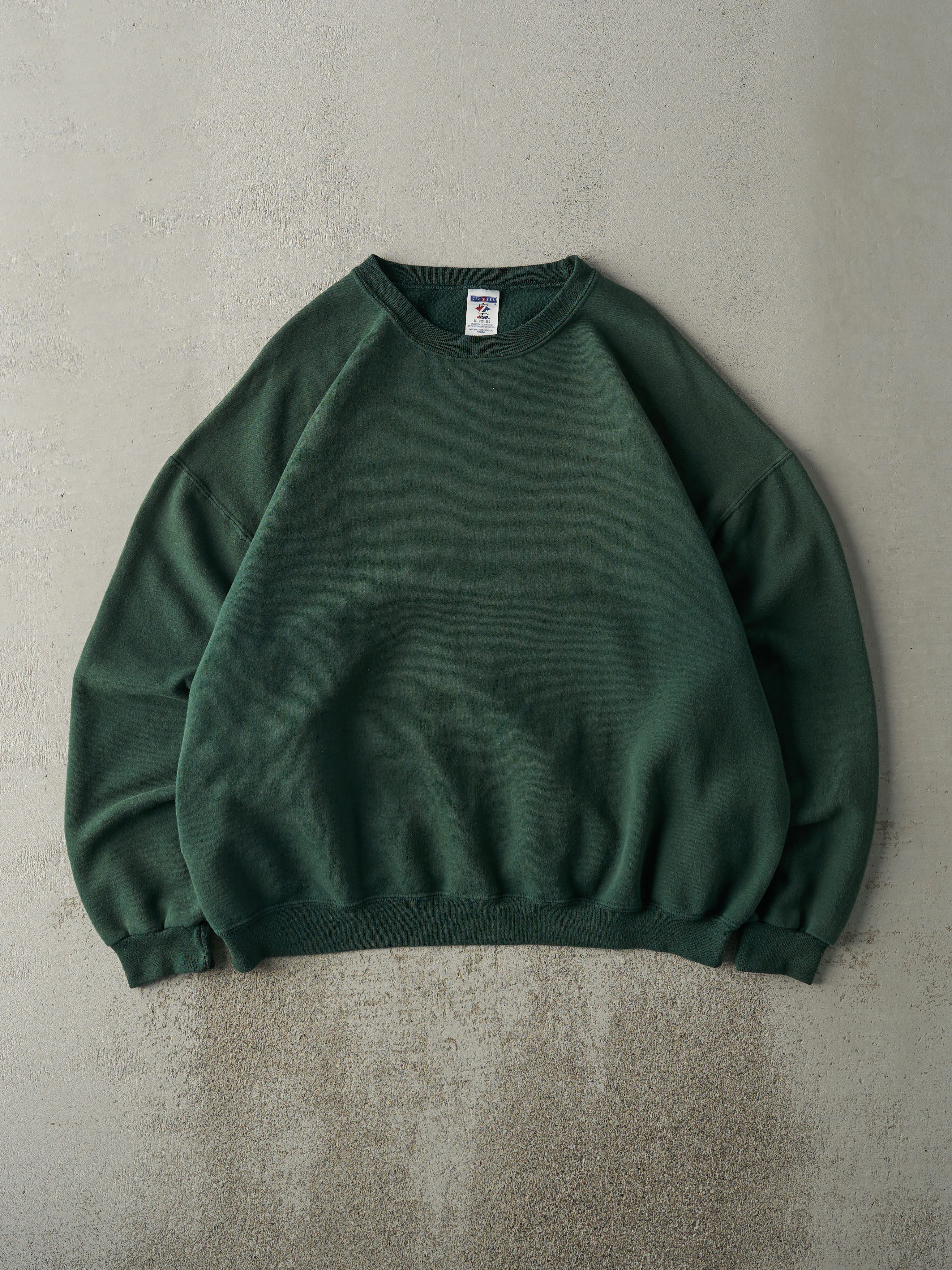 Vintage 90s Green Blank Crewneck (XXL) sold by Rebalance Vintage