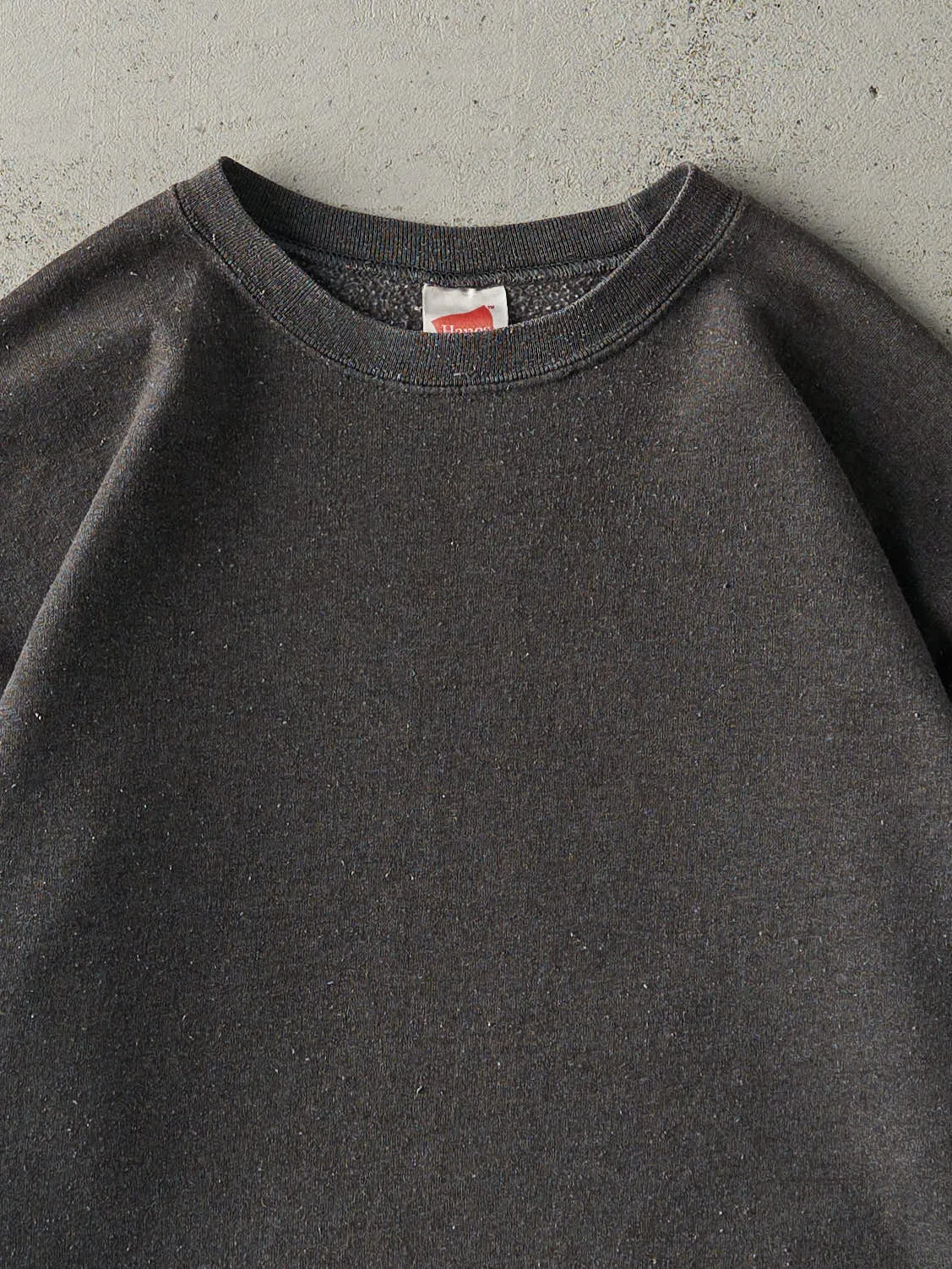 Vintage 90s Charcoal Grey Blank Crewneck (L) sold by Rebalance Vintage product image thumbnail 2