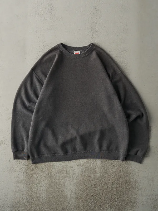 beyondclosetのHeavy cotton vintage print 90s sweatshirt Vintage 90s Crewneck Sweatshirt Boxy Fit Blank Purple Size L